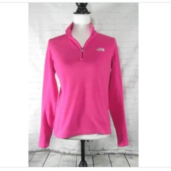 The North Face Sweaters - The North Face Quarter Zip Fleece Pullover Pink